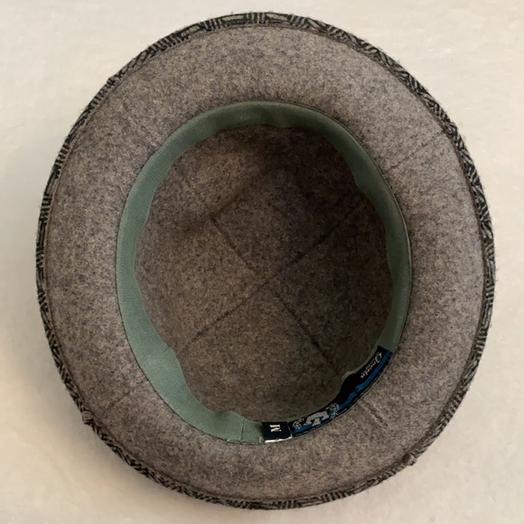 Goorin Bros | Wool Blend Herringbone Fedora Unstructured Hat Grey/Gray (M 7 1/8) - Picture 8 of 12